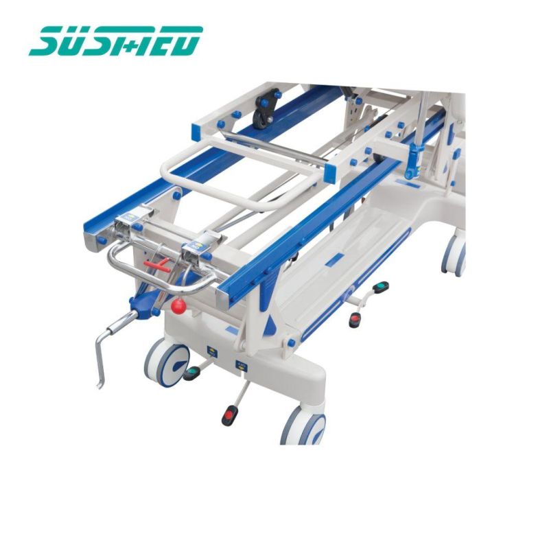 Manual ABS Medical Patient Transfer Gurney Stretcher Cart Transfer Bed