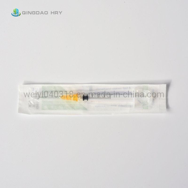 0.3ml -10ml Auto-Disable with or Without Hypodermic Needle Safety Injection Needle Self-Destructive Syringe with Different Sizes