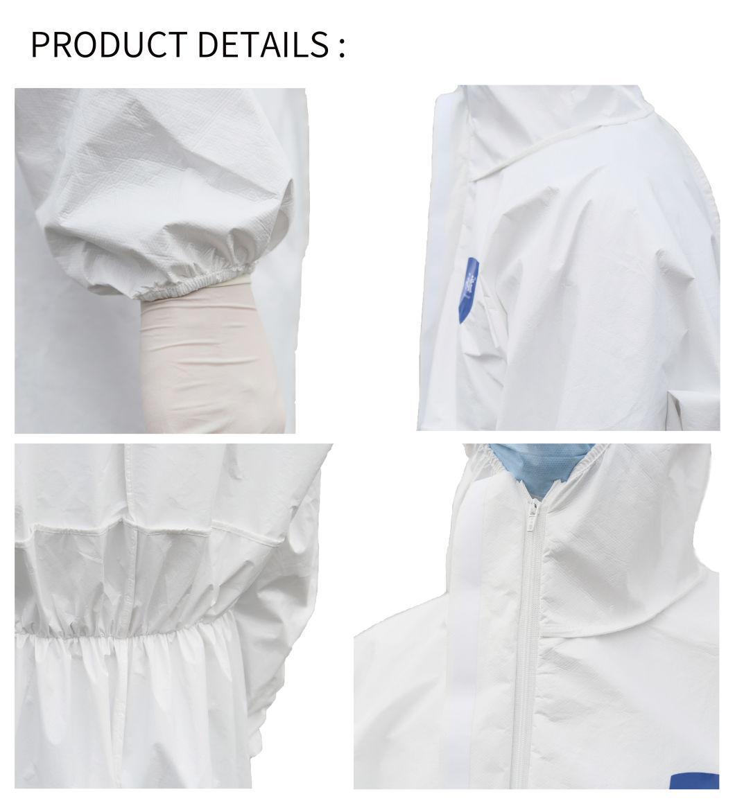 New Version Protective Clothing Disposable Safety Coveralls with Hooded