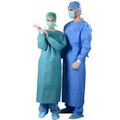 Medical Eo-Sterilized or Not Isolation Gown/Surgical Gown Free Size