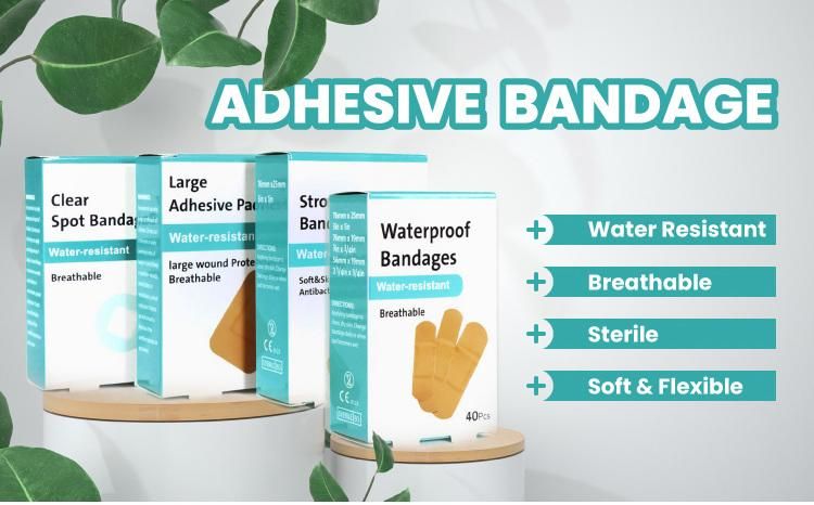 Different Shape Color Printed Band Aid Professional Medical Waterproof Wound Adhesive Plaster