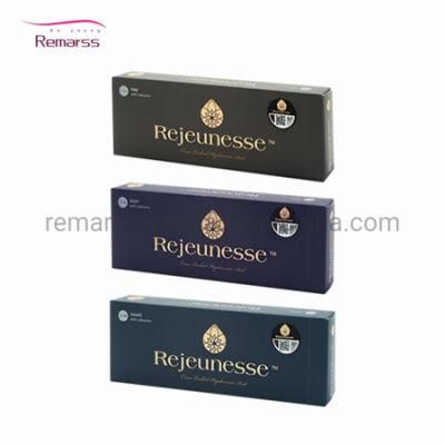 Korea Hot Selling Injectable Dermal Filler Rejeunesse Cross-Linked Hyaluronic Acid Dermal Filler with CE Mark