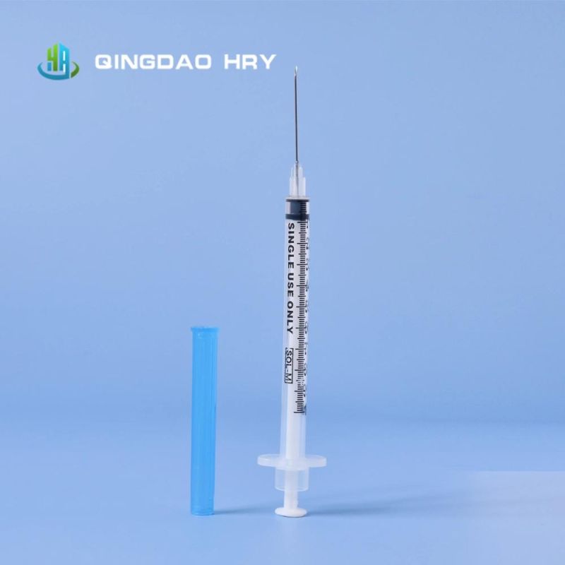 High Quality Dead Space Disposable Injection Syringe * Injector with Needle 1ml From China Factory CE FDA 510K