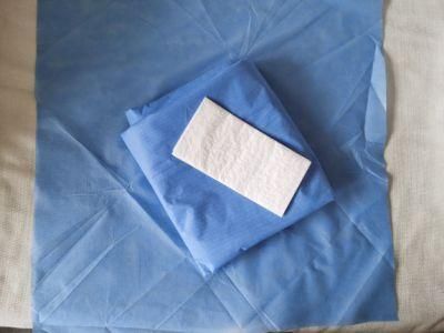 China Whitelisted Exporter Disposable SMS Non-Woven 45GSM Medical Operation Reinforced Surgical Gown with Medical Towels