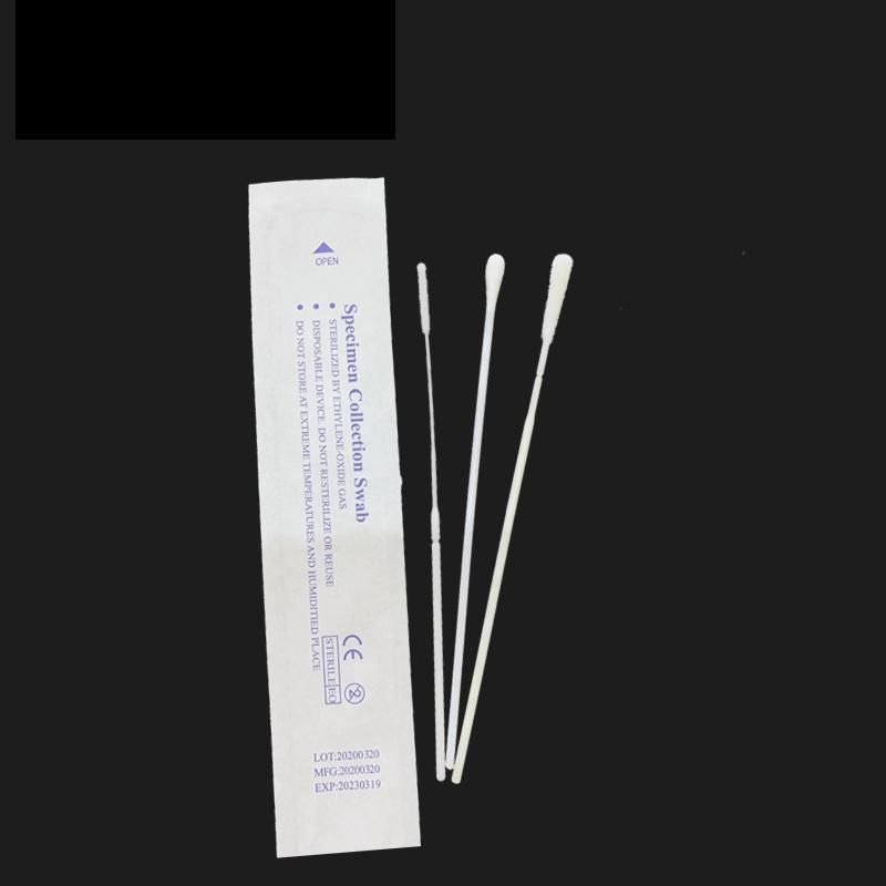 Flocked Swab with Molded Break Point Handle Swab Collection Specimen Collection Plastic Medical Swab