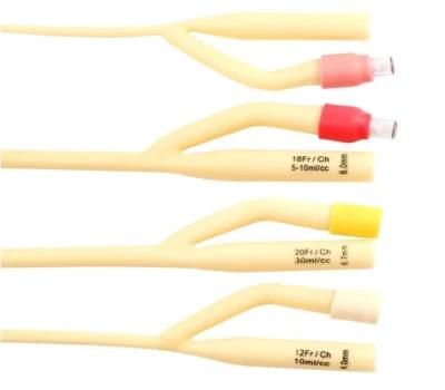 Medical Disposable Sterile Urine PVC Nelaton 100% Silicone Coated Latex Foley Catheter with Balloon