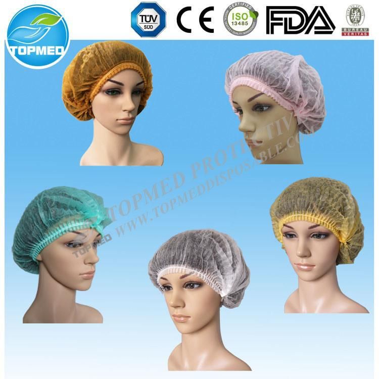 Nonwoven Clip Cap Nurse Hairnet Cap for Hospital and Food Industry