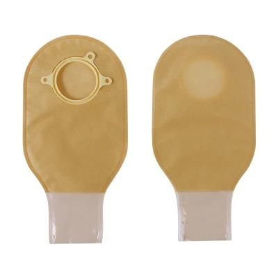 Ostomy Back Two Piece Drainable Urinie for Ileostomy Stoma Care Cut-to-Fit Carbon with Closure Non-Woven Colostomy Bag