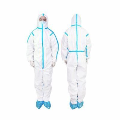 Safety Clothes Surgical Supplies Materials Type 5/6 Disposable Coverall with High Quality