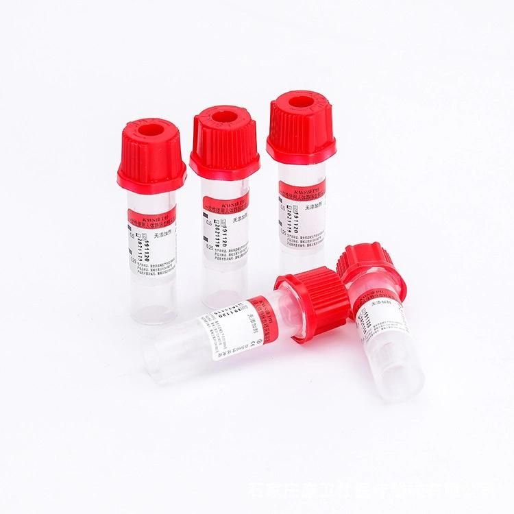 Disposable Plastic Micro Blood Collection Tube for Children′s Peripheral Blood Collection Device 0.5ml 1ml