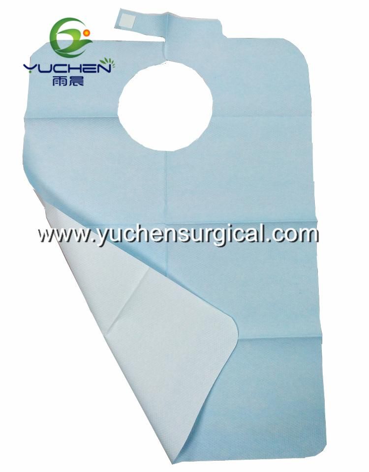 Dental and Medical Paper Bibs/ Disposable Adult Paper Bibs for Dental Use with Tie