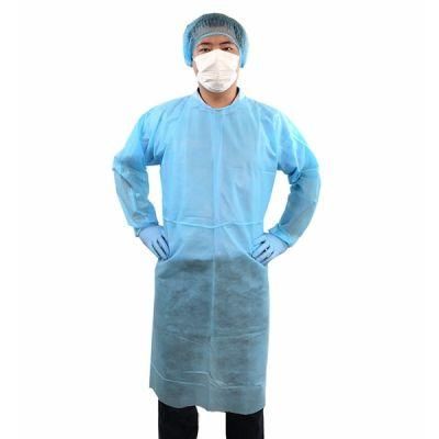 Wholesale Stock Disposable PP Coated PE Nonwoven Medical Disposable Resuable Gown