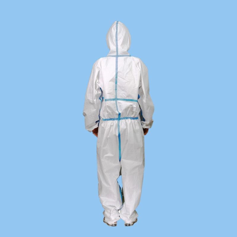 Blue White, Disposable, Customized, Medical, Safety, Hospital, Protective, Coverall