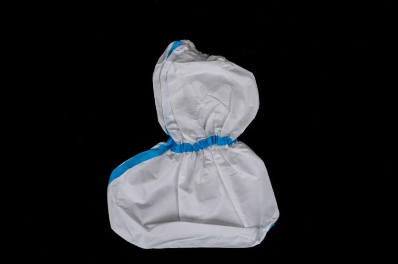 Food Industry Use Disposable Use Type4/5/6 Protective Coverall with Blue Tape