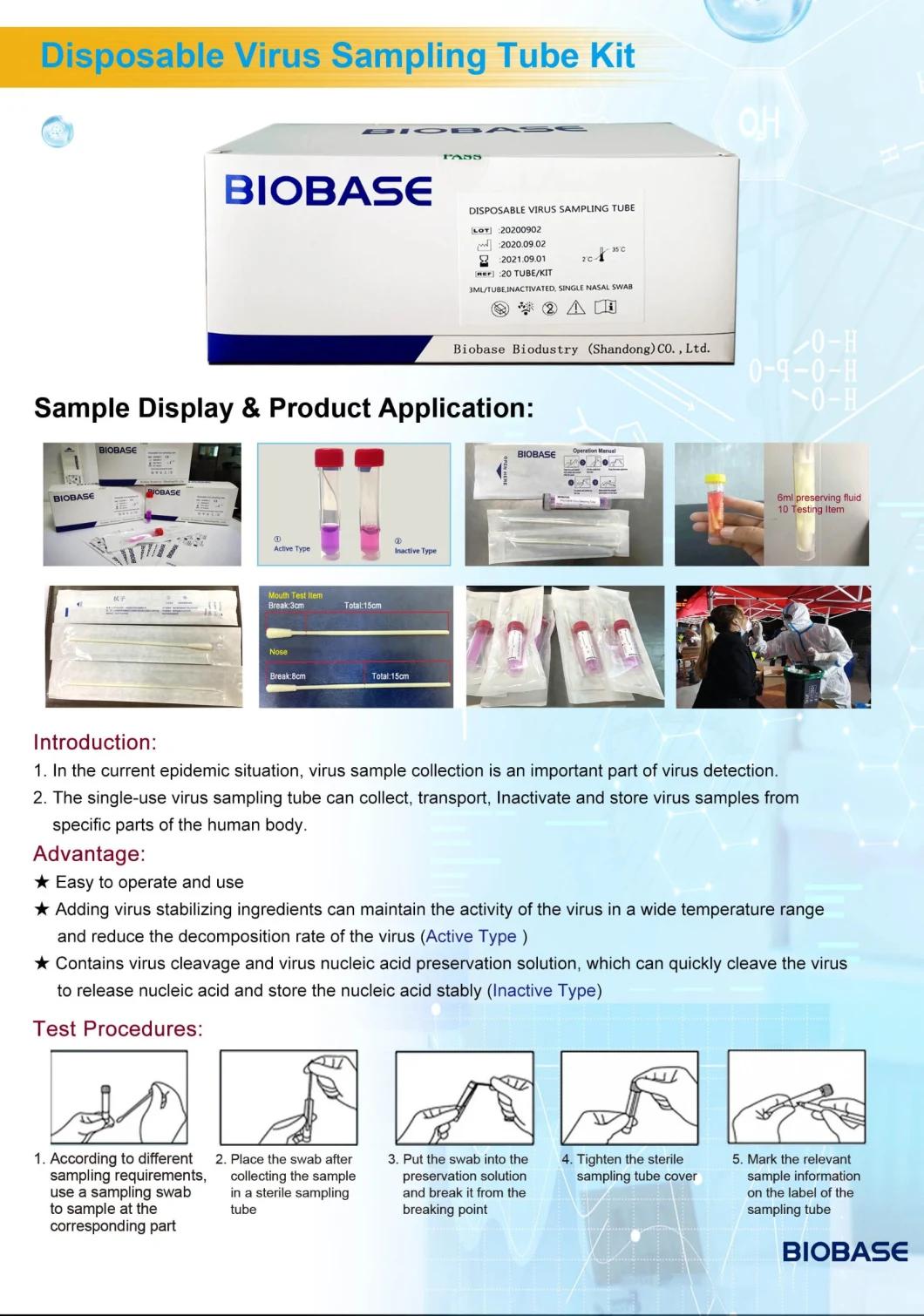 10ml People Sample Transportation Medium Tube with Virus Sampling Tube