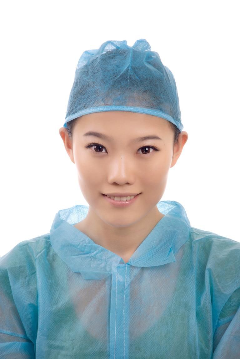 Surgery Caps Disposable Non Woven Doctor Cap Surgical Head Cover Cap with Ties for Female