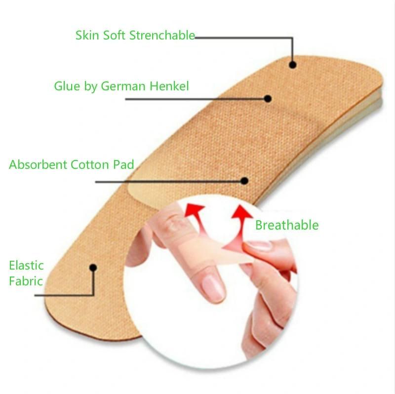 Elastic Fabric 72X19mm Adhesive Bandage Wound Plaster Band-Aid