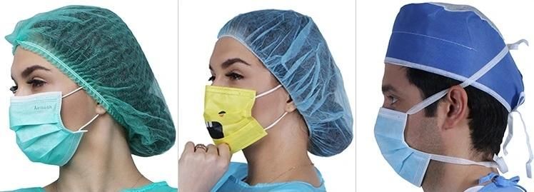 Disposable PP SMS Medical Labs Bouffant Cap Hair Cover