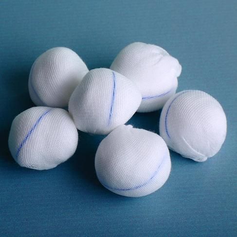 Medical Sterile Gauze Ball with Detectable X-ray Thread and Gauze Cotton Ball