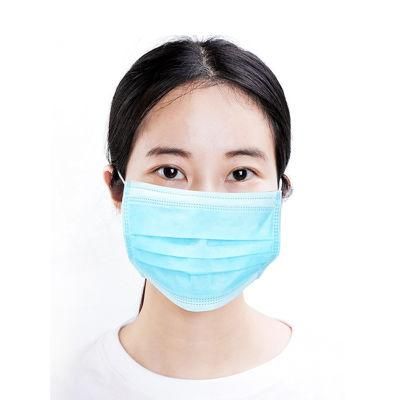 Outdoor Protective Disposable Non Woven 3ply Respirator Face Mask
