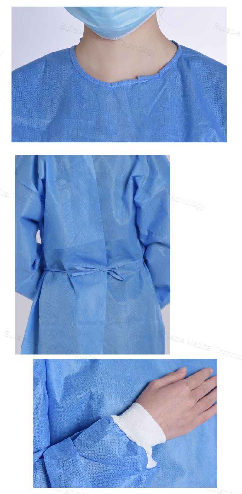 FDA Approved Medical Isolation Gown Surgical Safety Disposable Protective Clothing