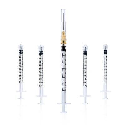 High Perfomance 1ml Cc Sterile Disposable Syringe for Vaccine Injection with 23G/25g Needle