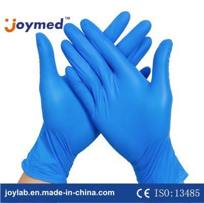 Wholesale Blue Rubber Examination Disposable Non Latex Powered Gloves