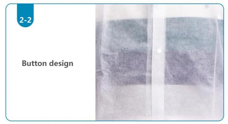Cotton Knitted Collar Laboratory Coats White Laboratory Coats for Single Use