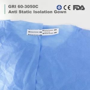 Disposable SMS Isolation Gown for Personal Care Level 2 Taped Seam White Microporous Apron Waterproof Isolation Gown