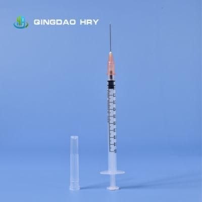 1ml Medical Syringe Luer Slip with Needle &amp; Safety Needle CE FDA ISO 510K Certificates