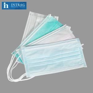 Intrag Manufactory Non Woven 3ply Medical Fabric Face Mask Perfect Disposable Non Woven Medical Dust Mouth Respirator Face Mask with En 14683