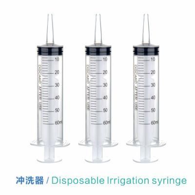 Disposable Sterilized Irrigation Syringe 60ml with Catheter Tip