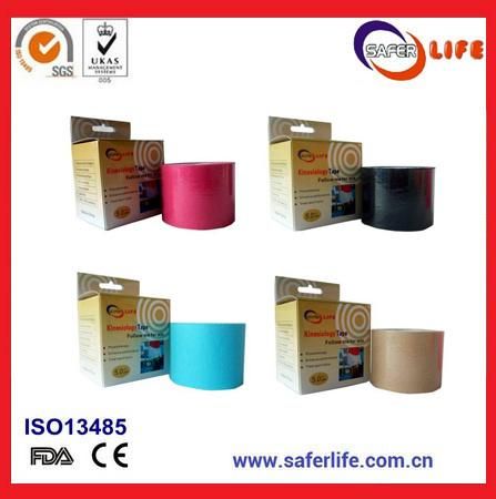 Stock Ready Wholesale in Roll Waterproof Kinesiology Sport Adhesive Tape Kinesio Mueller Strong Bandage Tape Kinesion Tape