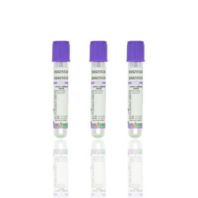 Disposable Vacuum Blood Collection Tube (Vacuum Tube) Purple Cap (EDTA K2/K3)