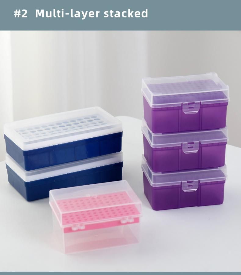 Laboratory Disposable Transfer 100 Wells Rack Pipette Tip Box