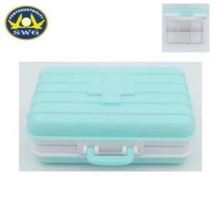 Travel Portable Pill Box 105mm Square Mini First-Aid Kit ABS Plastic 6days First Aid Pill Box