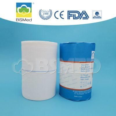 Absorbent Medical Mesh 19X15 4ply Gauze Roll with Good Quality and Lower Price
