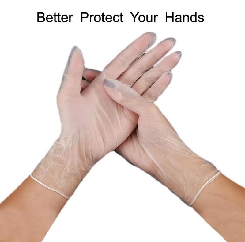 Powder Free Disposable Vinyl Examination Gloves PVC Gloves with CE FDA