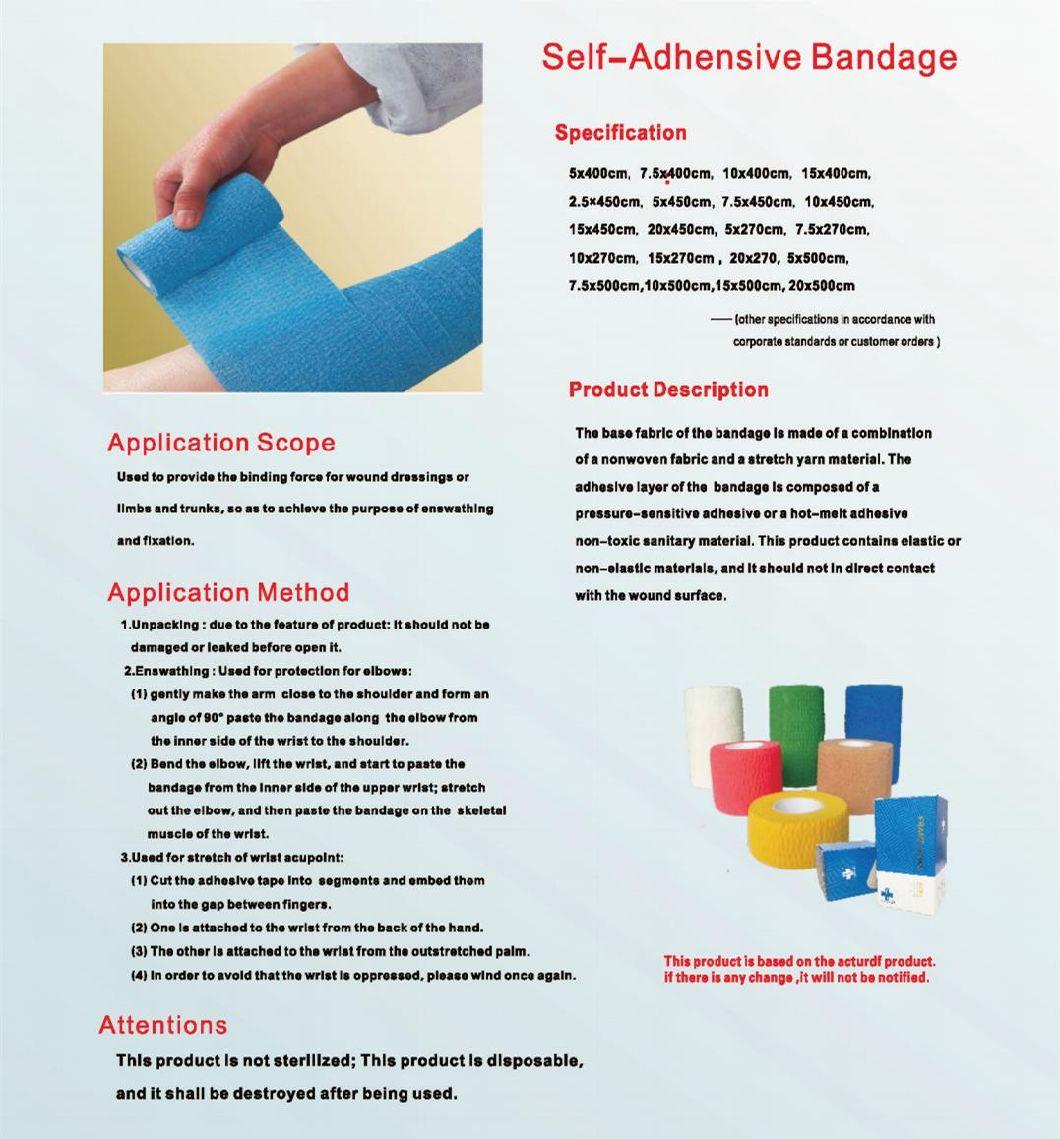 Wholesale Medical First Aid Non Woven Fabric Self Adherent Cohesive Bandage