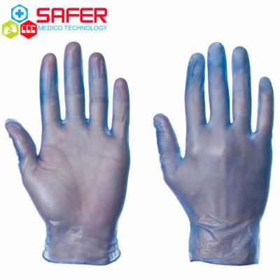 Blue Soft Vinyl Gloves with Powder Free Touch Screen