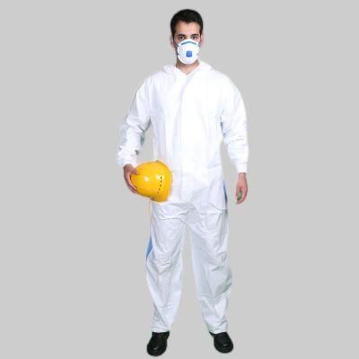 Breathable Disposable Protective Coverall with Back SMS Fabric