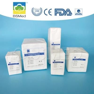 Medical Disposable Products Raw Cotton Gauze Swab for Hospital Use