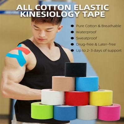 Customized Wal-Mart Supermarket Supplier Muscle Sport Kinesiology Tape for Physiotherapy