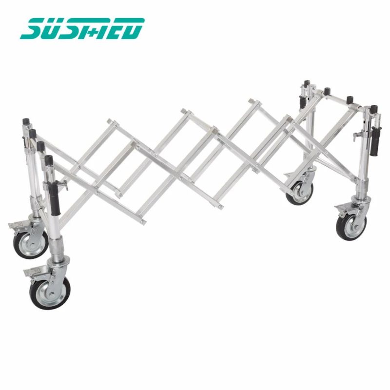 Funeral Body Coffin Car Aluminum Alloy Stainless Steel Mobile Coffin Funeral Transport Trolley