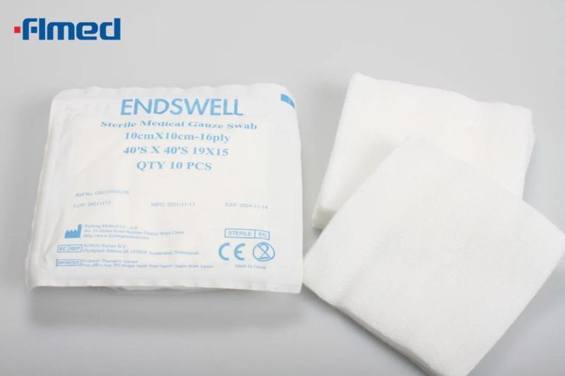 100% Cotton Medical Absorbent Sterile Gauze Swabs