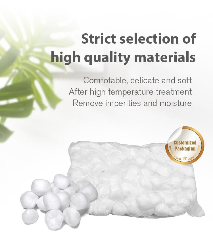 0.2g-3G Per PCS Ethylene Oxide Sterilization Disposable Syringe Jumbo Cotton Balls
