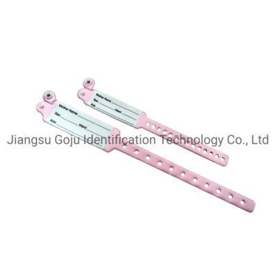 Waterproof Custom Mother and Baby Written on Medical ID Band for Hospital