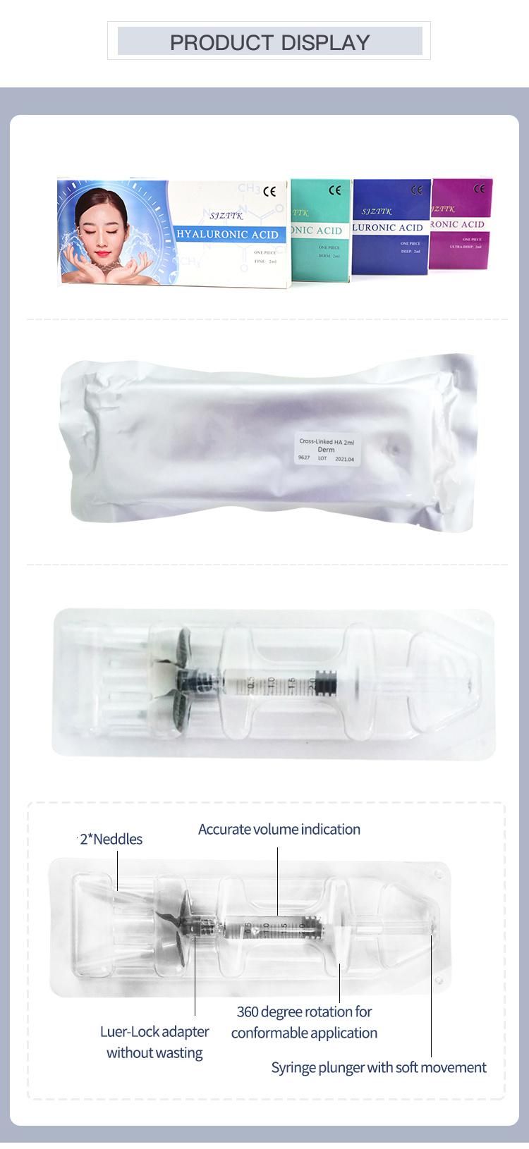 Hyaluronic Acid Filler Injection Injectable Dermal Filler 2ml Ha Filler Lip Breast Filler Hyaluronate