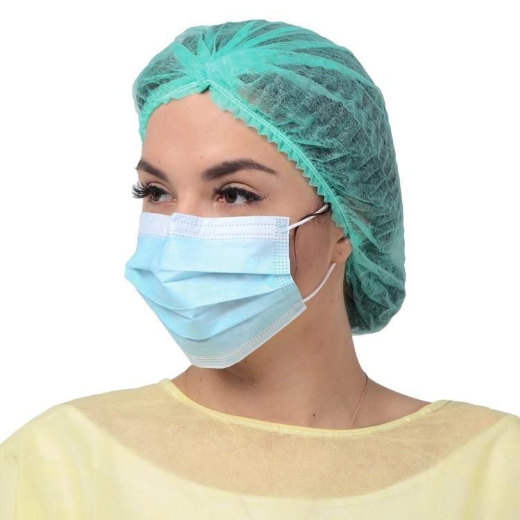 3 Lay 50 Pack Non Woven Anti Bacterial Dental Thick Pleated Medical Earloop Pm2.5 Mask