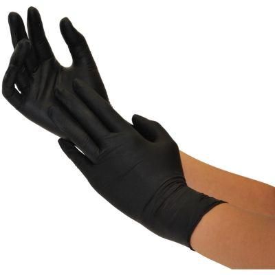 Vinyl Black Disposable Gloves Powder Free for Food and Cleaning